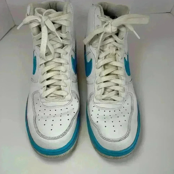 Nike Air Force 1 High Gradient White Blue Fury Ember Glow Men's Size 10 CJ0525 - Picture 11 of 11